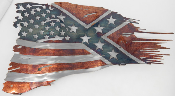 24 In x 14 In American_Confederate Battle Flag Steel Sign